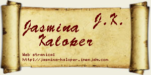 Jasmina Kaloper vizit kartica